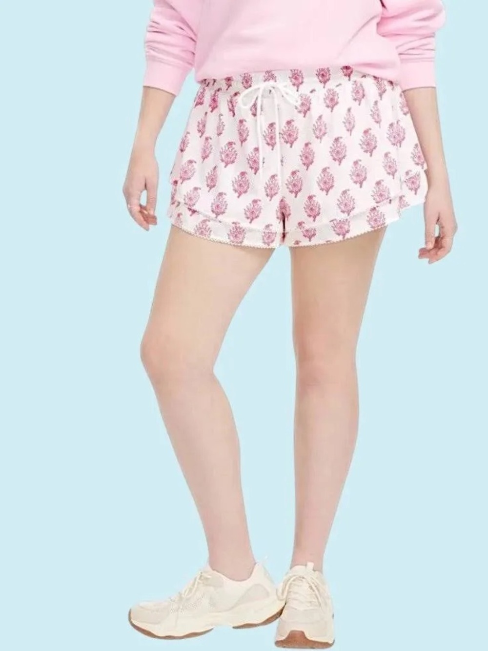 Roller Rabbit x Target Pink Floral Drawstring Athletic Shorts